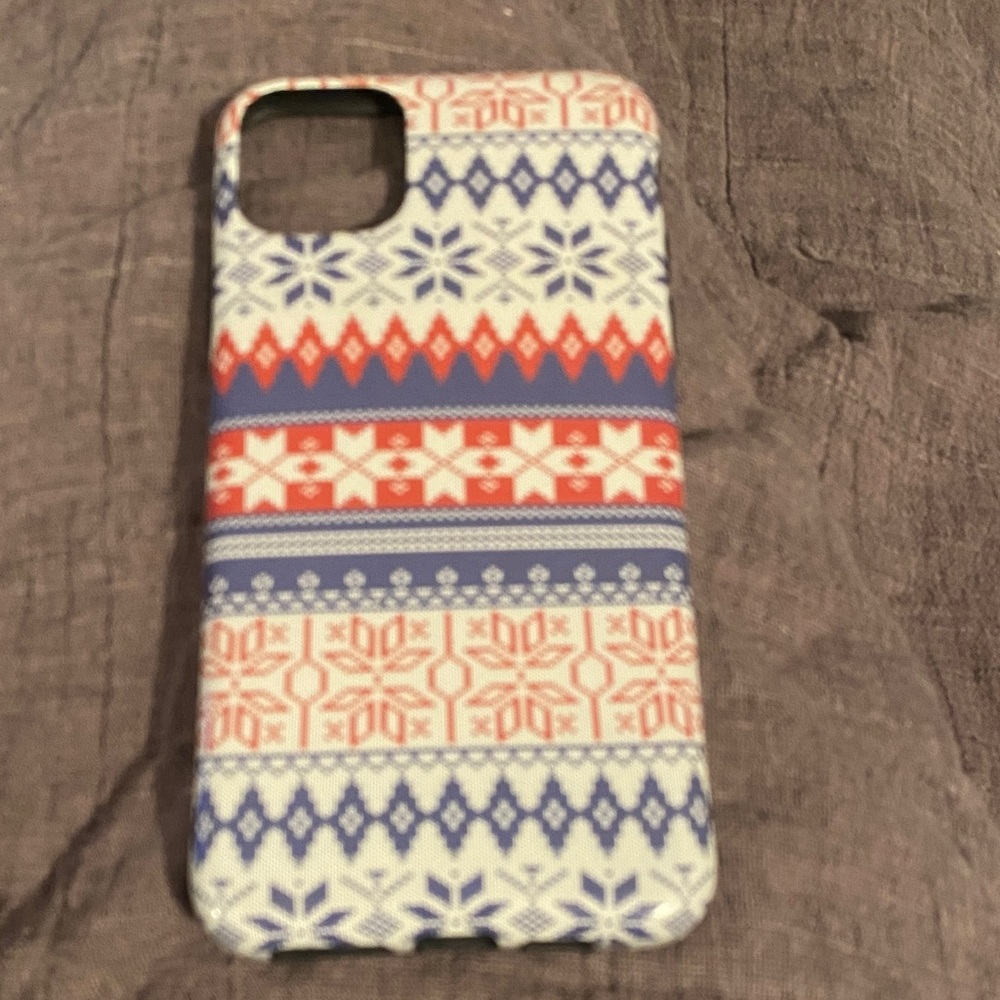 Casely iPhone 11 ProMax Patterned Phone Case - Red, Blue, White